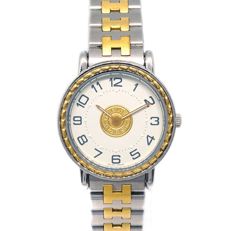 Hermes Serie SE4.220 Quartz Watch Gold SS