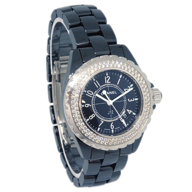 Chanel Ref.H0949 J12 Quartz 33mm Watch Ceramic SS Diamond