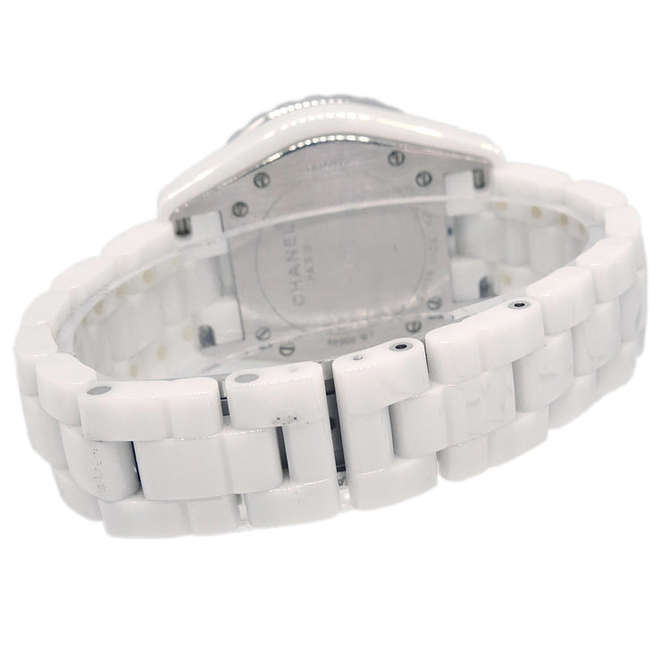 Chanel Ref.H1628 J12 Quartz 33mm Watch Ceramic SS Diamond