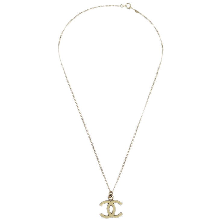 Chanel CC Chain Necklace White Gold 07V