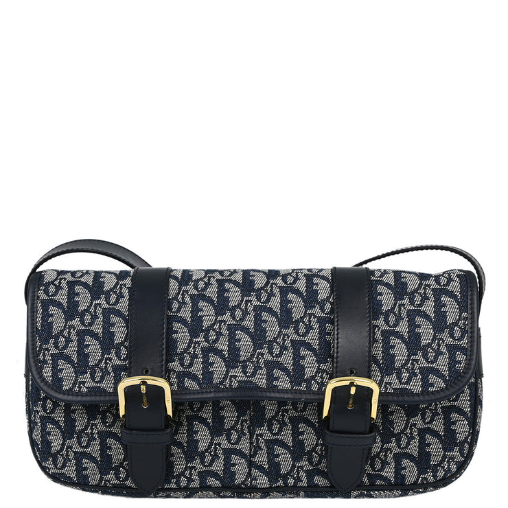 Christian Dior Navy Trotter Shoulder Bag