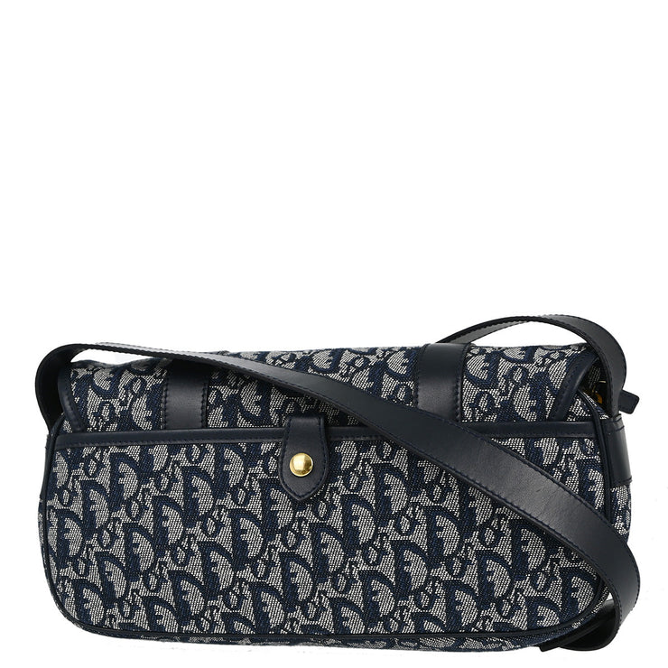 Christian Dior Navy Trotter Shoulder Bag