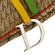 Christian Dior Rasta-Color Trotter Saddle Handbag