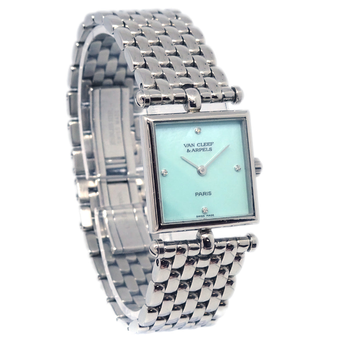 Van Cleef & Arpels Classic Quartz Watch SS Ref.522642 Diamond – AMORE  Vintage Tokyo