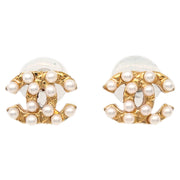 Chanel Artificial Pearl Piercing Earrings 03A