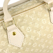 Louis Vuitton White Monogram Mini Lin Speedy 30 Handbag M95319