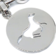 Hermes Amulet Bull Lock Key Holder Bag Charm Silver Small Good