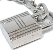 Hermes Amulet Bull Lock Key Holder Bag Charm Silver Small Good