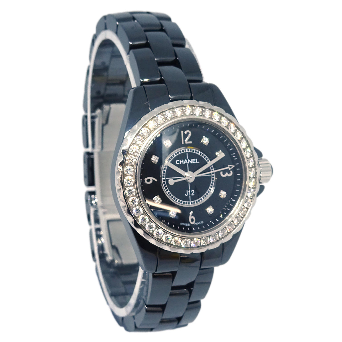 Chanel 2016 Ref.H2571 J12 Quartz 29mm Watch Ceramic Diamond
