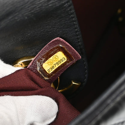 Chanel 2017 Paris in Rome Black Calfskin Castle Rock Tote 2way Handbag