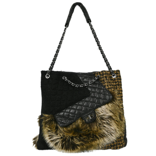Chanel 2010-2011 Faux Fur Calfskin XL Tote Bag