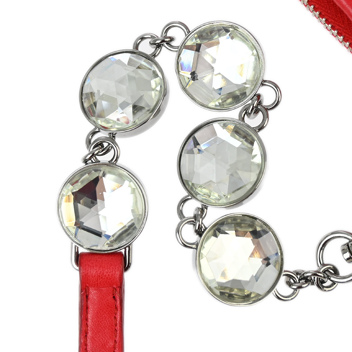 Miu Miu 2000-2010 Red Lambskin Matelasse Shoulder Bag