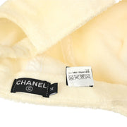 Chanel Cap Hat White #M Small Good