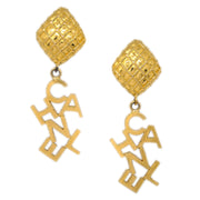 Chanel Gold Dangle Earrings Clip-On