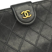 Chanel Black Lambskin Bicolore Long Wallet