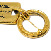 Chanel Plate Brooch Pin Gold 1133