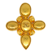 Chanel Cross Brooch Pin Gold 97A