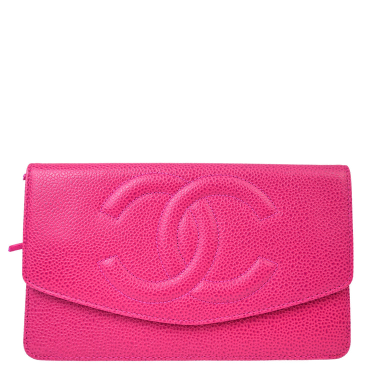 Chanel Pink Caviar Wallet