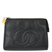 Chanel Black Caviar Cosmetic Pouch