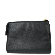 Chanel Black Caviar Cosmetic Pouch