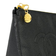 Chanel Black Caviar Cosmetic Pouch