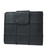 Chanel Black Caviar Choco Bar Bifold Wallet