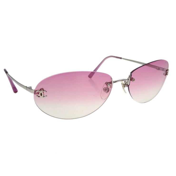 Chanel Sunglasses Eyewear Pink Gray Small Good