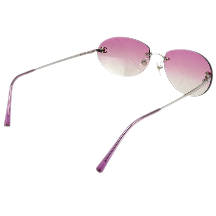 Chanel Sunglasses Eyewear Pink Gray Small Good