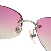 Chanel Sunglasses Eyewear Pink Gray Small Good