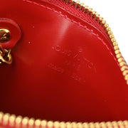 Louis Vuitton Red Vernis Pochette Cles NM Coin Purse Wallet M93559