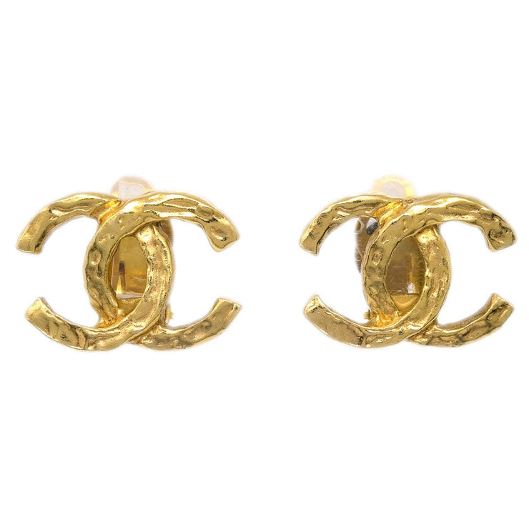 Chanel Gold CC Earrings Clip-On