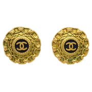 Chanel Button Earrings Clip-On Gold 94A