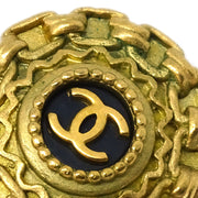 Chanel Button Earrings Clip-On Gold 94A