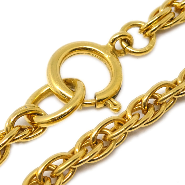 Chanel Bag Chain Pendant Necklace Gold 95P