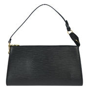 Louis Vuitton Black Epi Pochette Accessoires Pouch Handbag M52942