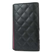 Chanel Black Calfskin Cambon Ligne Long Wallet