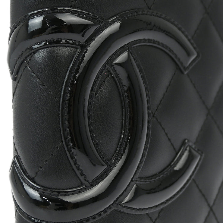 Chanel Black Calfskin Cambon Ligne Long Wallet