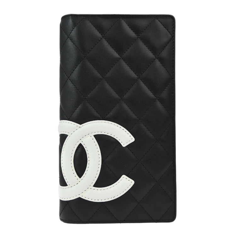 Chanel Black Calfskin Cambon Ligne Long Wallet