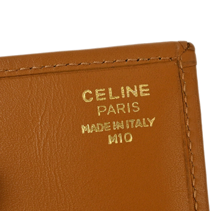 Celine Beige Brown Macadam Bifold Long Wallet