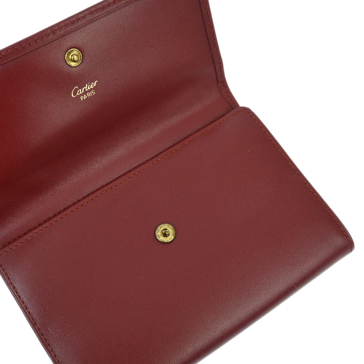 Cartier Bordeaux Trifold Wallet Purse