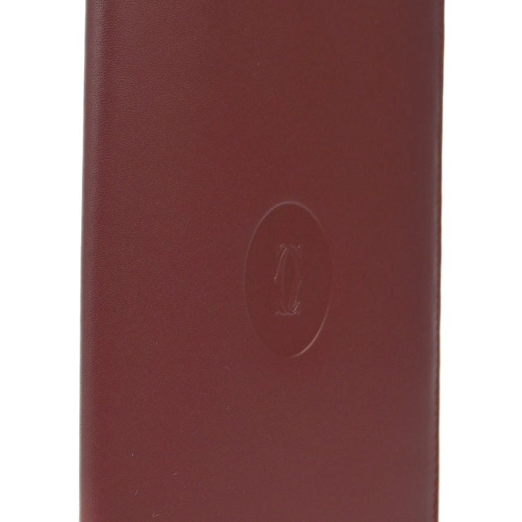 Cartier Bordeaux Bifold Long Wallet Purse