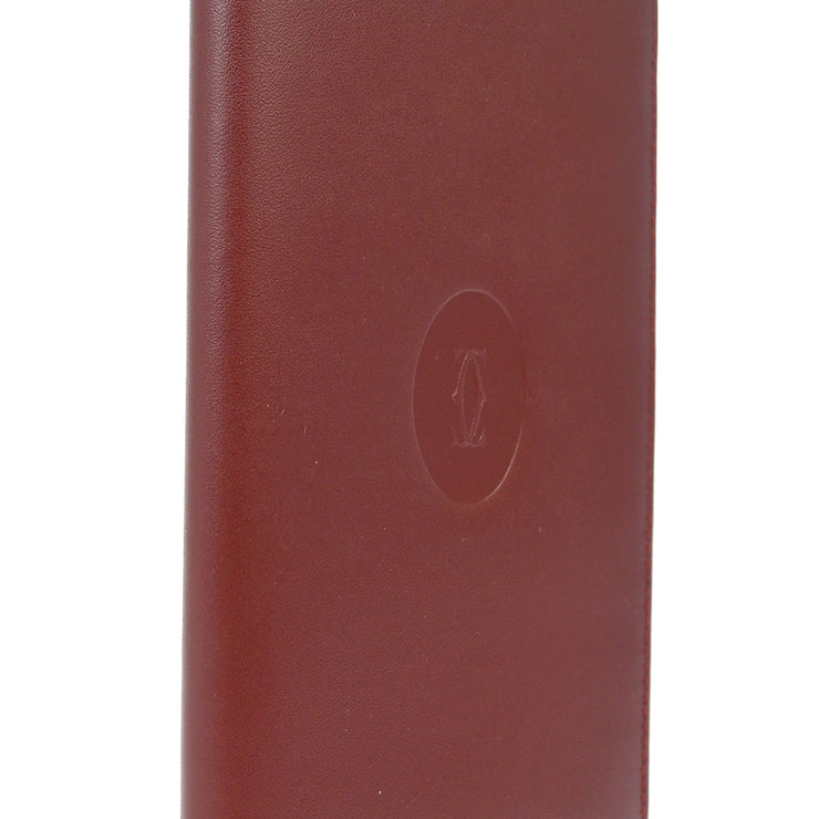 Cartier Bordeaux Bifold Long Wallet Purse