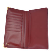 Cartier Bordeaux Bifold Long Wallet Purse