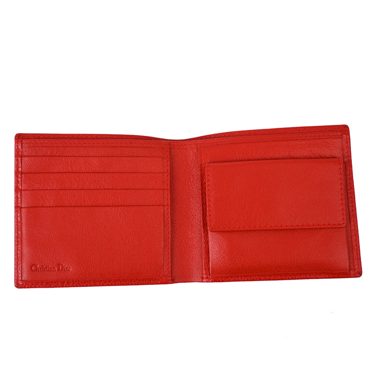 Christian Dior Red Bifold Wallet Purse