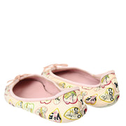 Chanel * Pink Cotton Valentine Ballet Flats Room Shoes #37