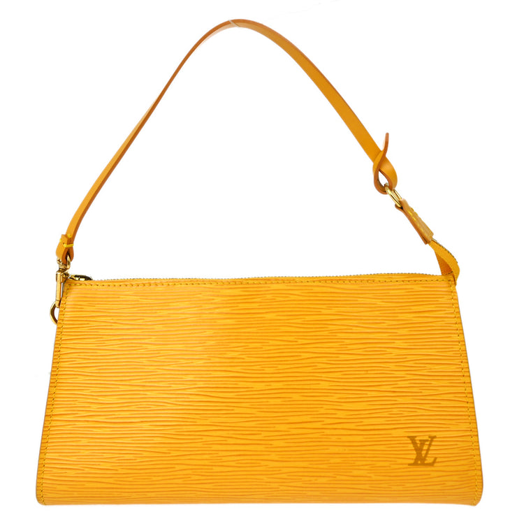 Louis Vuitton 2001 Yellow Epi Pochette Accessoires Handbag M52959