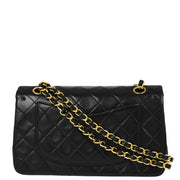 Chanel Black Lambskin Small Classic Double Flap Shoulder Bag