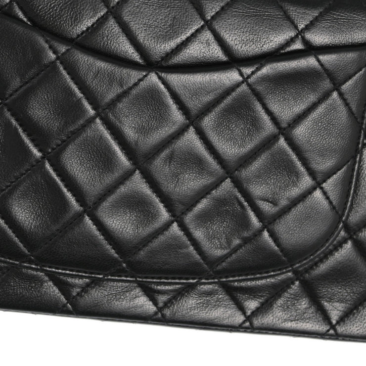 Chanel Black Lambskin Small Classic Double Flap Shoulder Bag