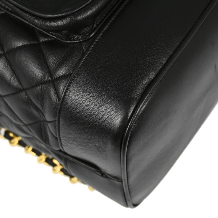 Chanel Black Lambskin Backpack