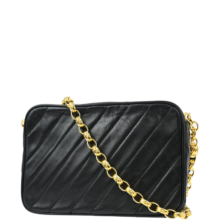 Chanel Black Lambskin Camera Bag Mini